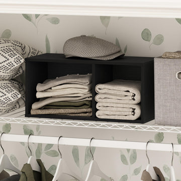 Reed 2-Tier Closet Organizers and Storage, Closet Organizer, Open Shelf Closet Storage, for Wardrobe, Bedroom, Living