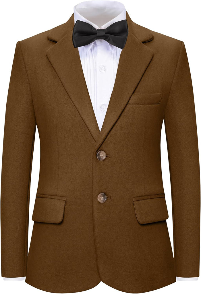 Blazer for Boys Suede Sport Coat Casual Suits Jackets for Boy Suede Blazer