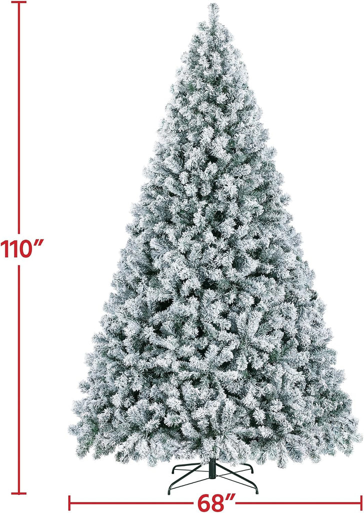 Pre-Lit Snow Flocked Artificial Christmas Tree, 900 Lights