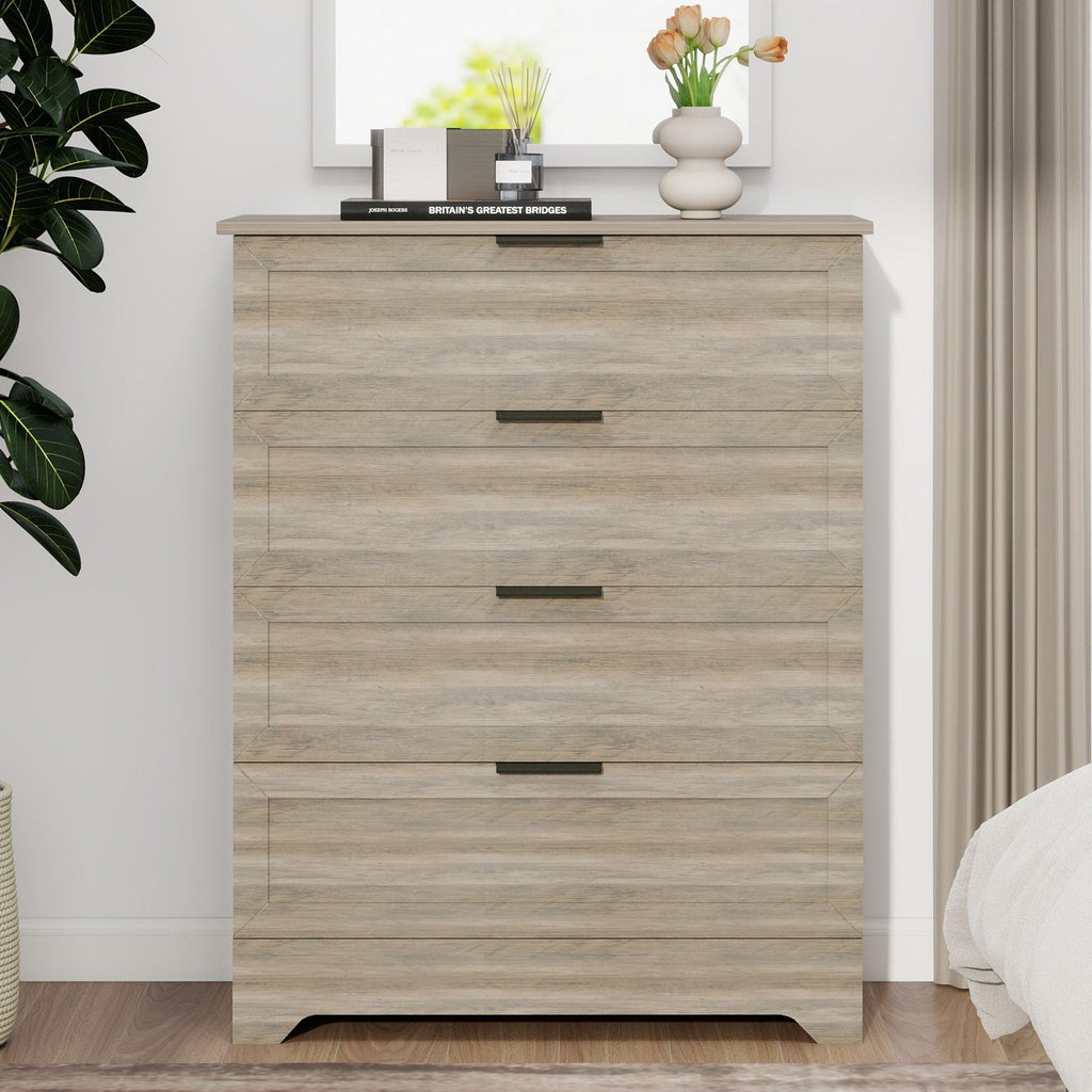 Farmhouse 4 Drawer, Tall Bedroom, Rustic Gray