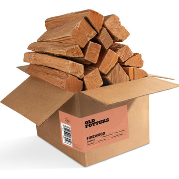 Kiln Dried Firewood, 16 Inch Logs for Fireplaces, Fire Pits & Solo Stove, USDA Certified, Cherry, 1.5 Cu Ft
