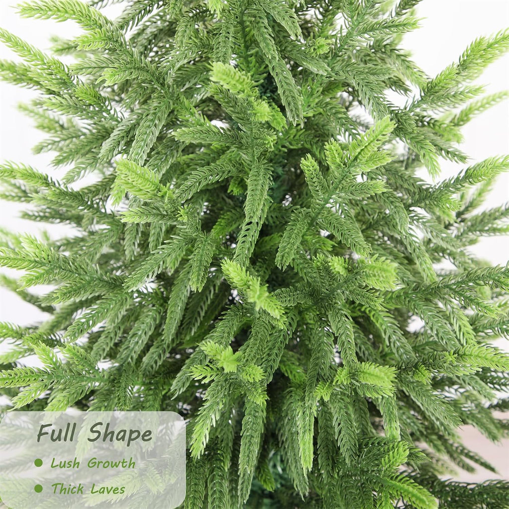 4ft Artificial Norfolk Pine Christmas Tree for Outdoor, 48in Real Touch Faux Norfolk Pine Christmas Tree with Black