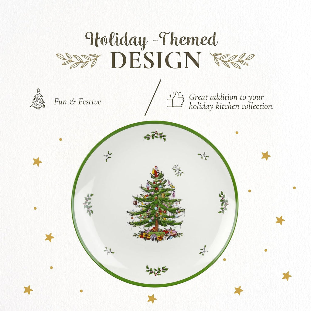 Christmas Tree Round Shatterproof Serving Platter