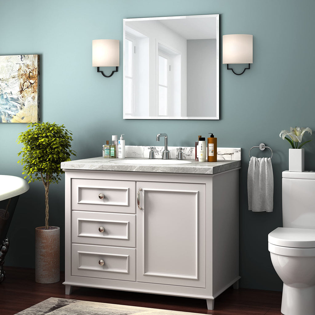 24x24 Frameless Square Bathroom Mirror