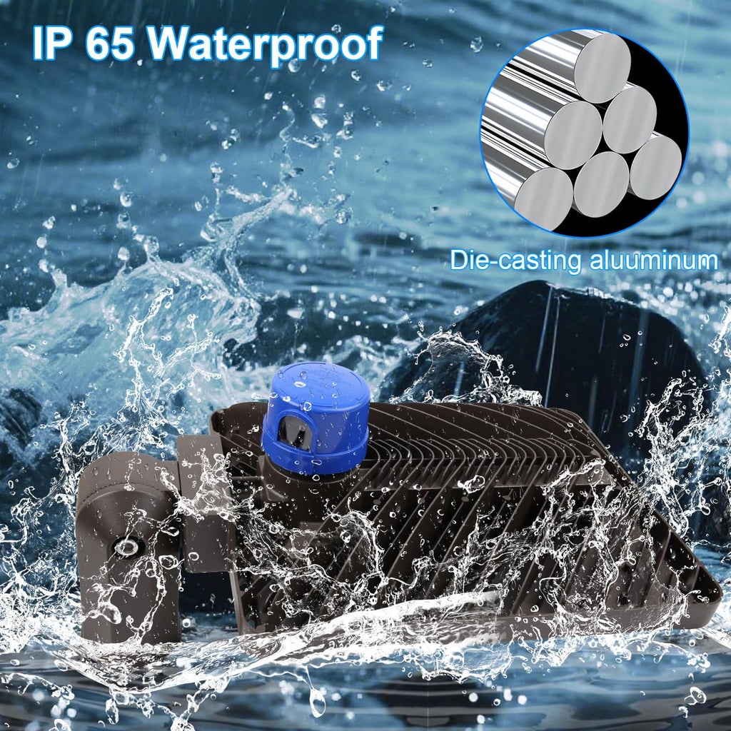 LED Parking Lot Light Dusk to Dawn Outdoor LED Pole Light with Slip Fitter Super Bright IP65 Waterproof