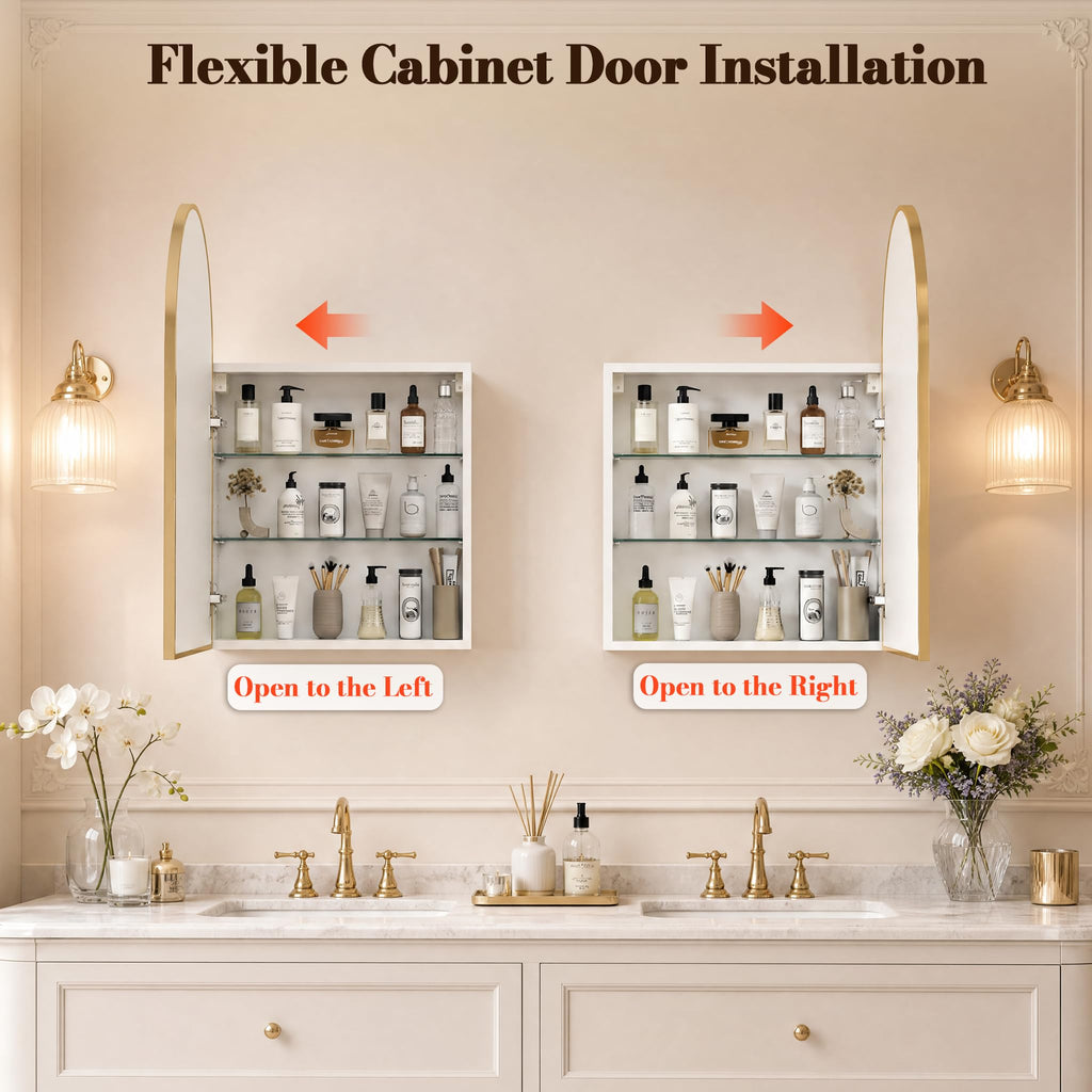 Gold Medicine Cabinet Mirror s, Wall Mount 20"x30"