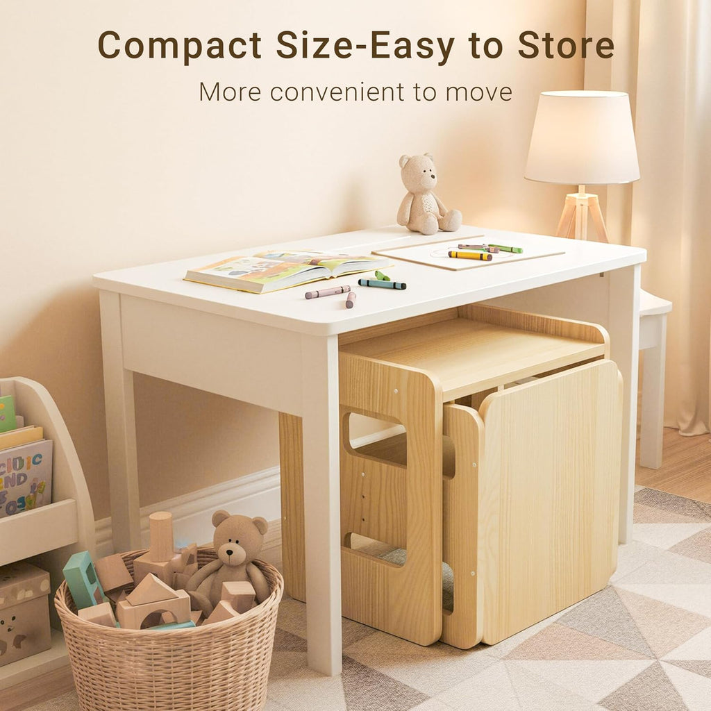 Montessori Weaning Table and Chair Set - 3 Adjustable Height