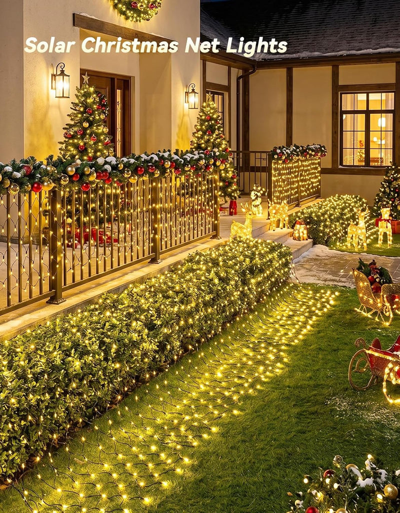 11.5 x 5FT Solar Net Lights Outdoor Waterproof with Remote