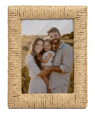 Boho 5x7 Picture Frame Rattan Photo Frame
