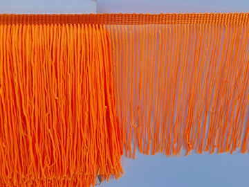 Chainette Fringe Trim 6 Inch 10 Yards Tassel Fringe Trim for Sewing Craft DIY Decoration(937 Orange)