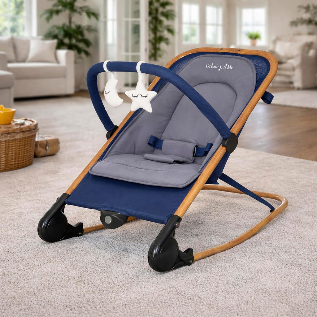 Rock On Me in-1 Baby Rocker and Stationary Seat, Blue