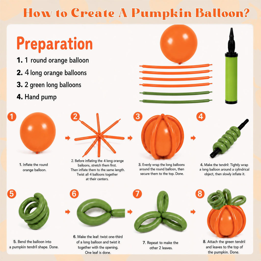 Fall Pumpkins Balloon Arch Kit Baby Shower Decoration