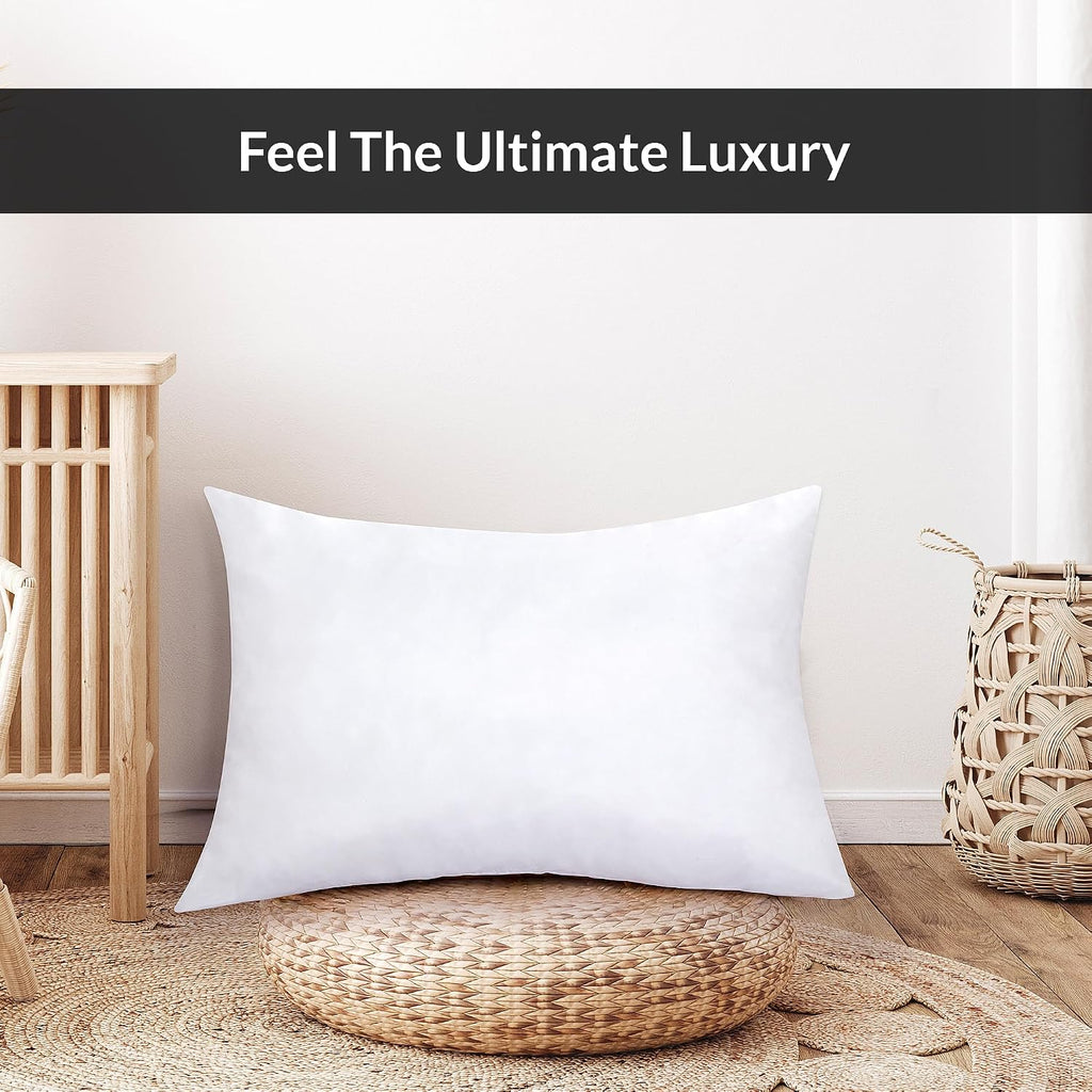12 x 20 Pillow Insert - Down Alternative Throw Pillows Insert - Rectangle Pillow Pack of 1 White - Bed & Couch