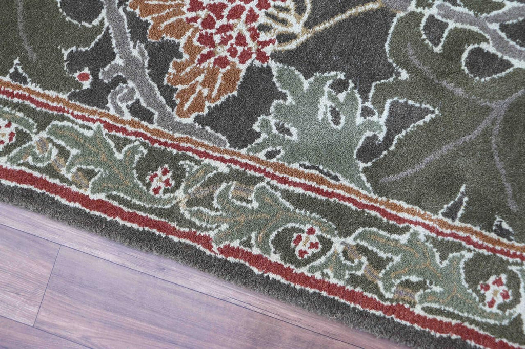 Old Hand Made Pattern William Morris Cecil Green Traditional Oriental Style Woolen Area Rugs Runner)