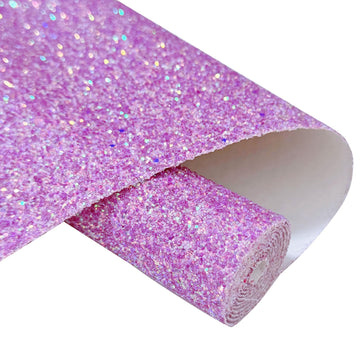 Sparkly Chunky Glitter PU Faux Leather Roll 52" x12", Thick Glitter Vinyl Fabric for Bulk DIY Bow Earring & Accessory