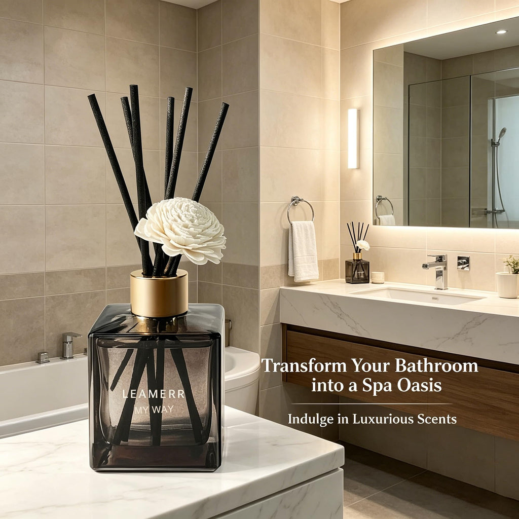 Reed Diffuser Set, My Way Floral Fragrance Diffuser 6.1 fl oz with 6 Reed Sticks Long-Lasting Home Fragrance Reed