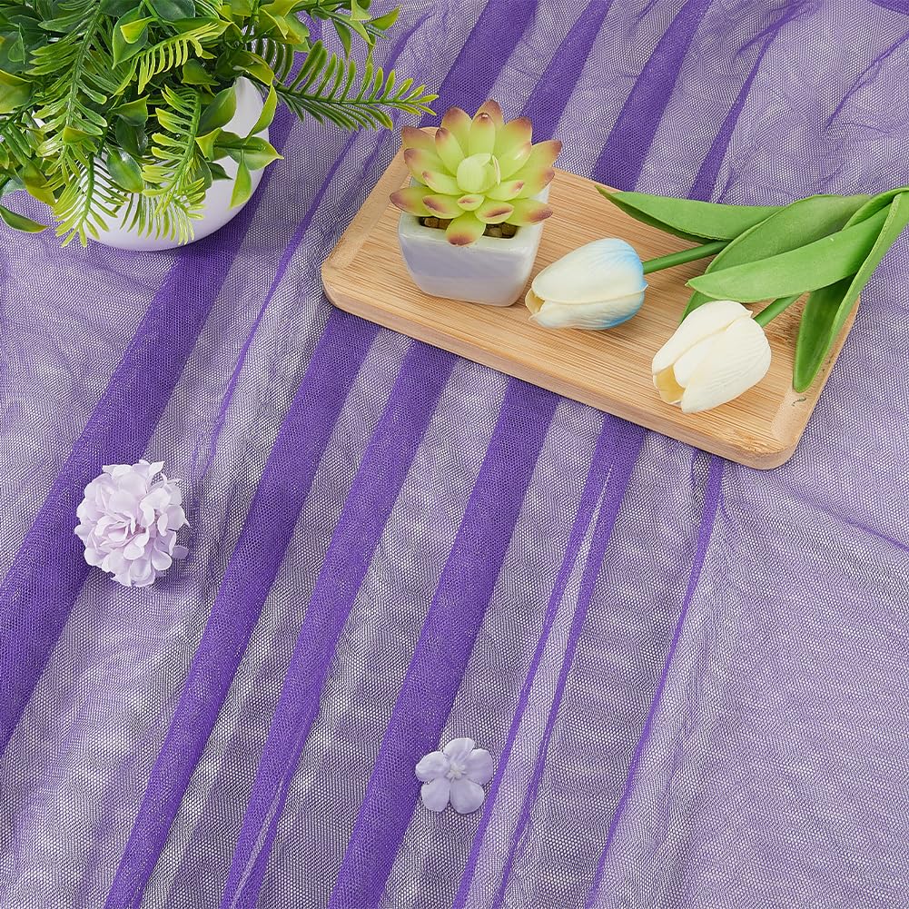 63 Inch Dark Purple Netting Mesh Fabric by The Yard Soft Polyester Mosquito Cloth Voile Solid Gauze Sheer Tulle