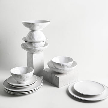 32-Piece Dinnerware Set Stoneware, White
