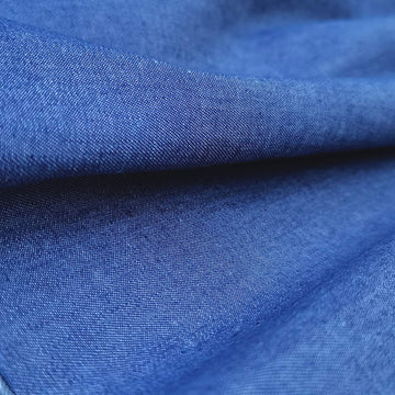 5OZ Cotton Denim Fabric for Sewing 55 Inches Width (Medium Blue 1Yard)