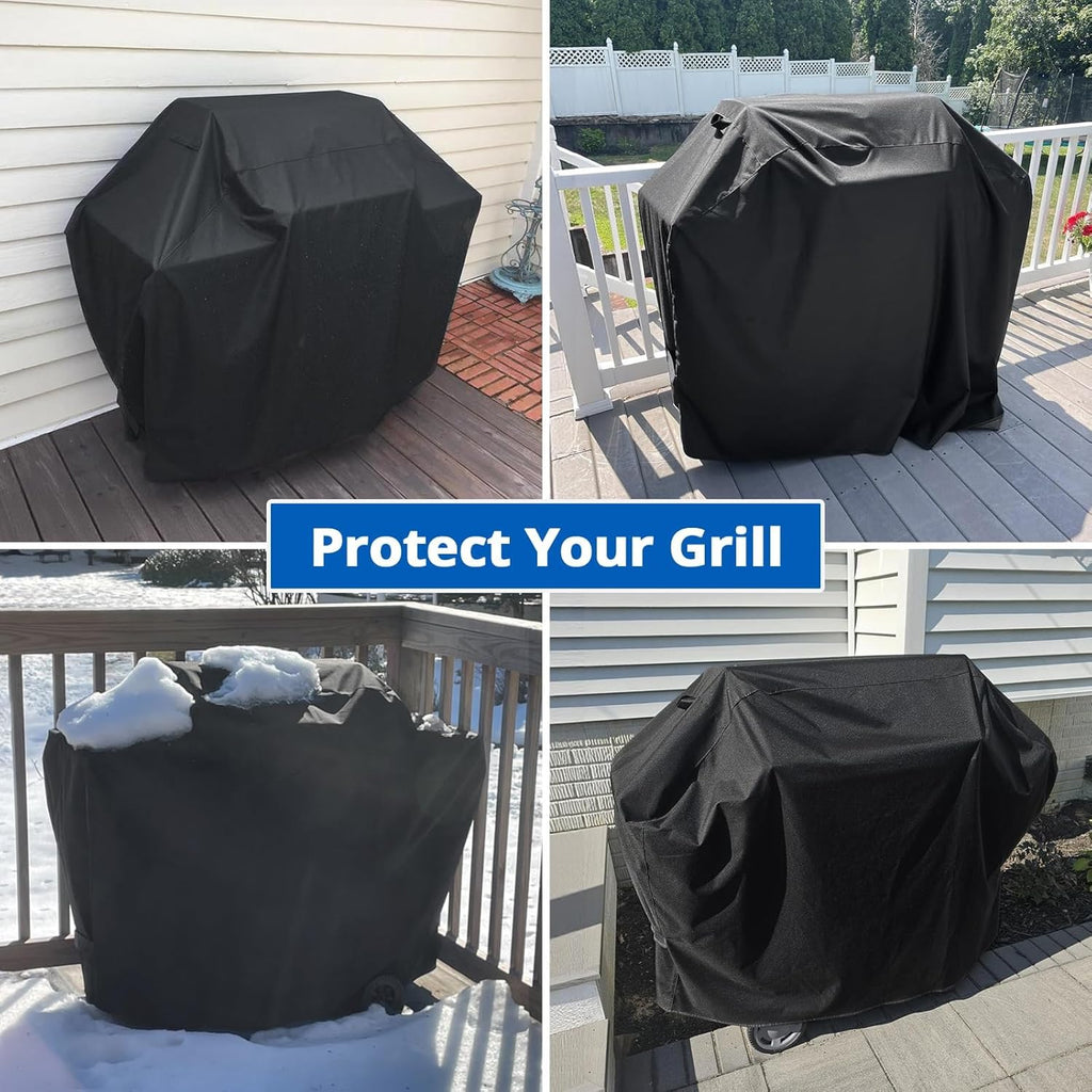 Grill Cover 55 Inch, Outdoor Heavy Duty Waterproof Barbecue Gas Cover, UV & Fade Resistant, All Weather Protection