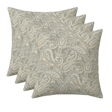 Square Throw Pillows Set of 4 | 24" x 24" | Water and Fade-Resistant Performance Fabric | Outdoor Pillow Covers with