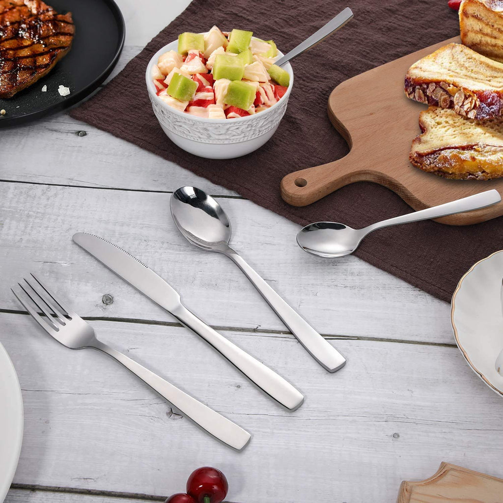72-Piece Silverware Set for 12, Stainless Steel Flatware Cutlery Set Kitchen Restaurant Hotel, Mirror Polished