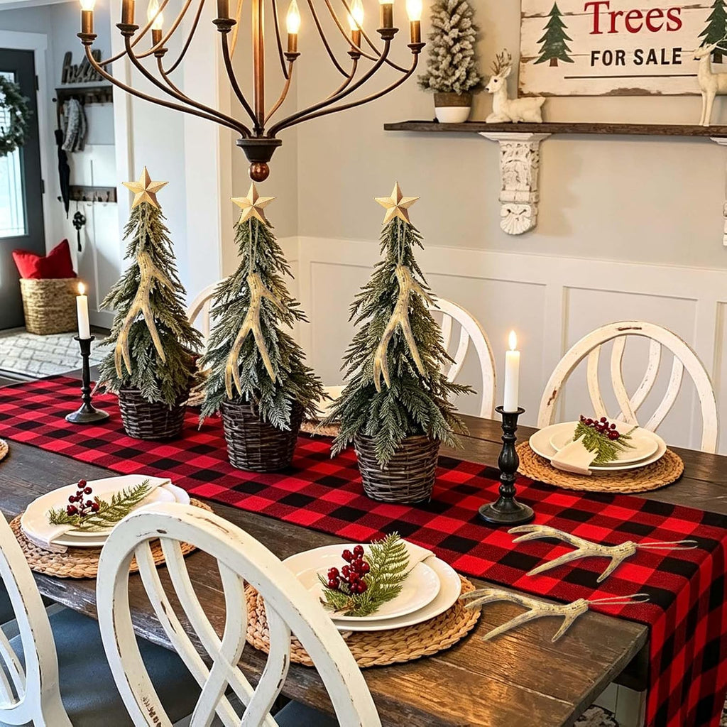 Deer Antler Ornaments Reindeer Antlers Christmas Tree Decor Set - Set of 16