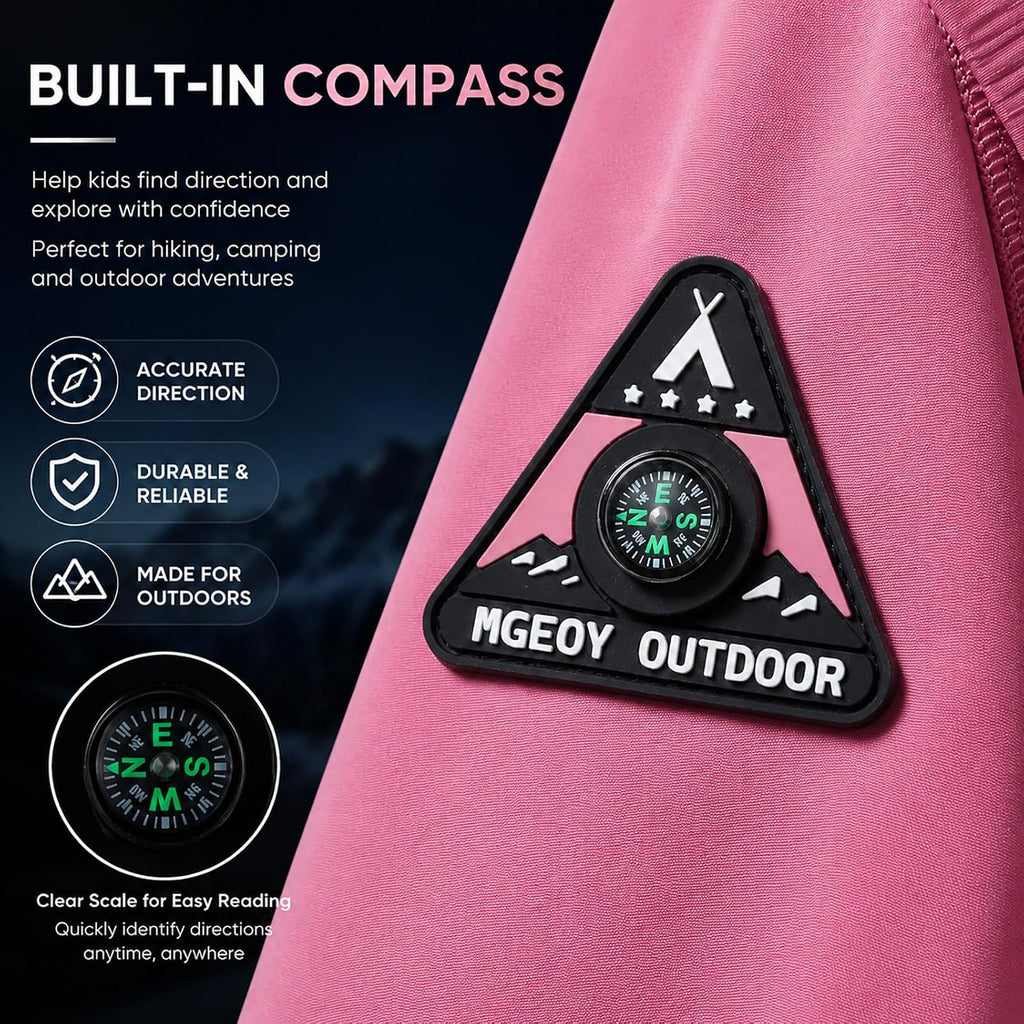Boys Girls Rain Jacket Lightweight Waterproof Hooded Mesh Lined Raincoat Windbreakers for Kids