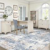 6x9 Washable Abstract Area Rug, Soft Non-Slip Carpet for Bedroom Nursery Dining Room Blue