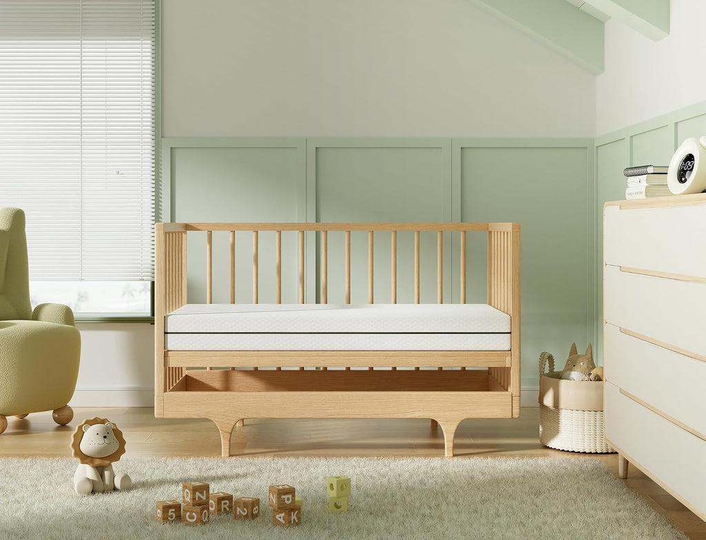 Crib Mattress, Dual-Sided Comfort Baby and Toddler Bed Mattress | Breathable Gel Memory Foam, Removable Washable