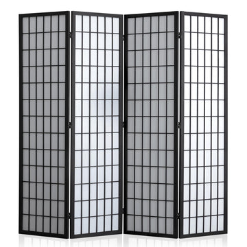 4 Panel Shoji Screen Room Divider, Folding Privacy Screens, Room Partitions and Dividers, Decorative Room Dividers