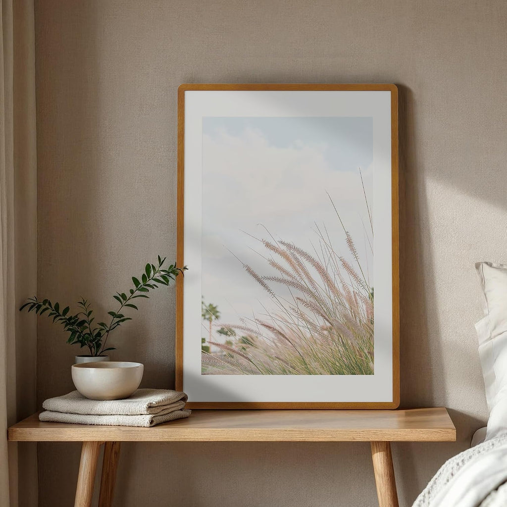 24x36 Poster Frame - Solid Teak Wood 24 x 36 Picture Frame, 24''x36'' Frame With Mat For 20x30, Tempered Glass and