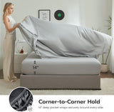 Joiedomi Queen Comforter Set with Sheets Dark Grey, 7 Pieces Queen Bed Set with 1 Down Alternative Comforter