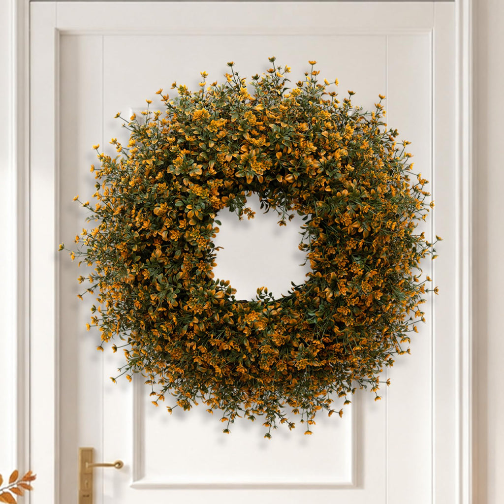 26 Inch Fall Boxwoods Wreaths for Front Door Large Wreath Home Decor