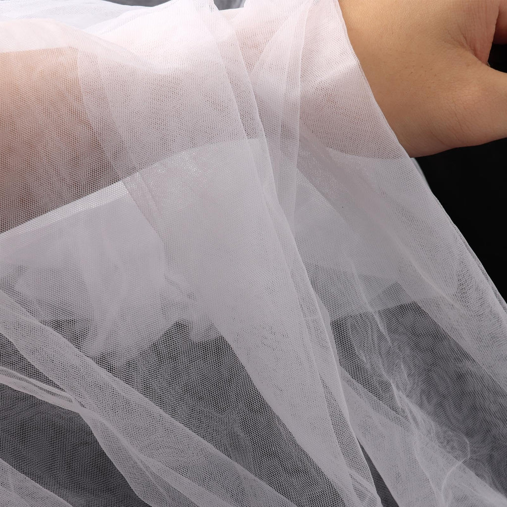 63" x 10 Yards White Tulle Fabric Rolls Bolt for Tutu Tulle Skirt Wedding Arch Drapes Party Backdrop Decor DIY Sewing