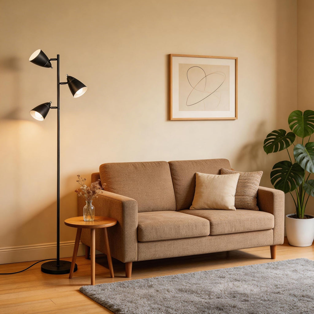 Tree Floor Lamp Industrial 3-Light Floor Lamp Remote