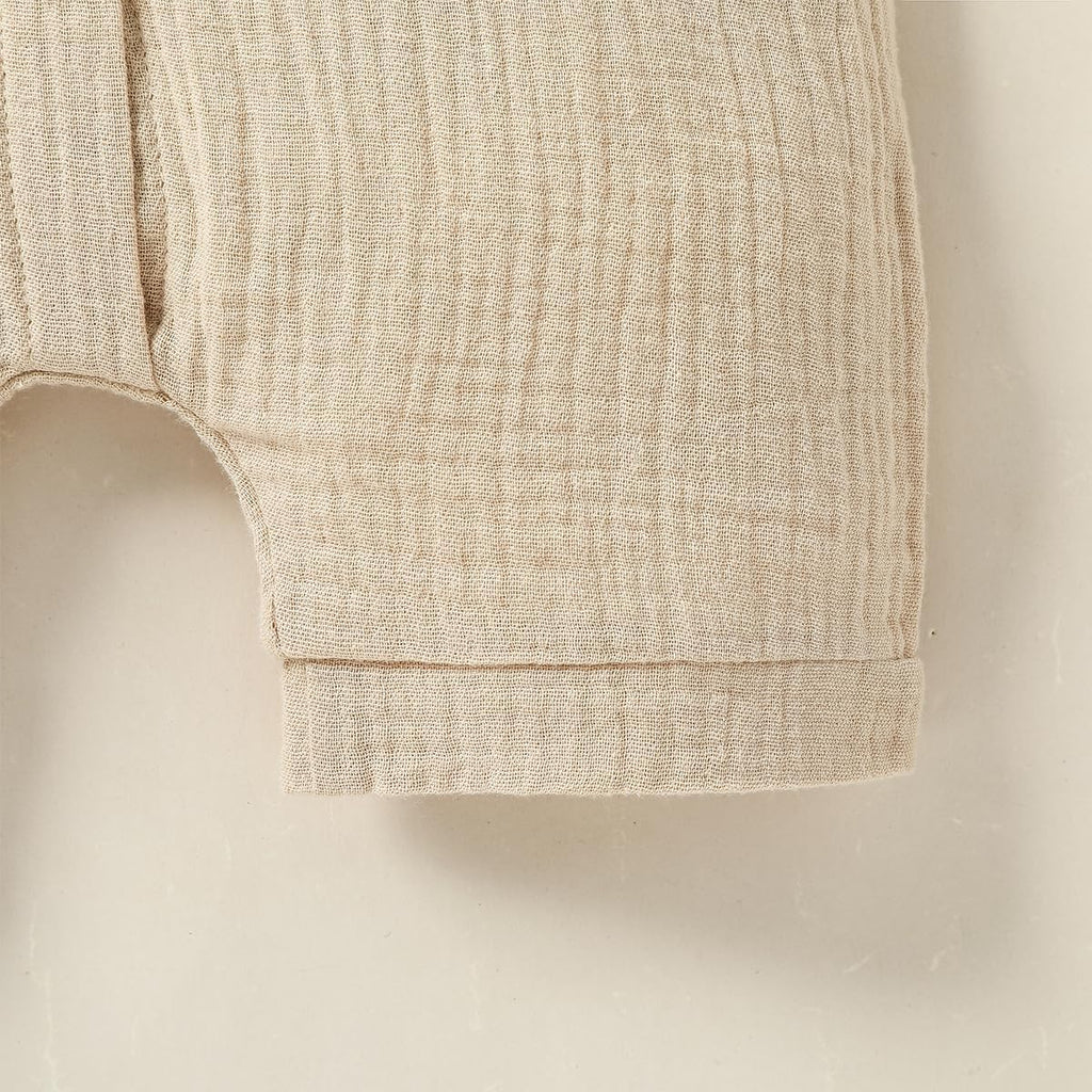 Infant Baby Boys Girls Cotton Linen Romper Summer Jumpsuit Sleeveless Overalls Clothing Set