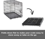 42-Inch New World Crate for Large Breeds, 71-90 lbs, Single Door Folding Dog Crate, Leak-Proof Tray & Secure Latch