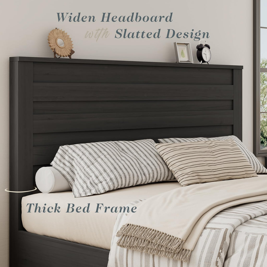 Farmhouse Platform Bed with 49" Headboard & Footboard