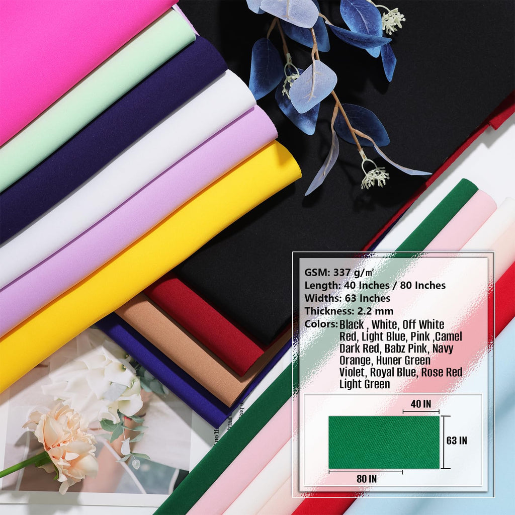 Scuba Knit Fabric Neoprene Fabric Polyester Spandex Fabric Suitable for Skirt Jacket Suits Outfit Baseball Jacket