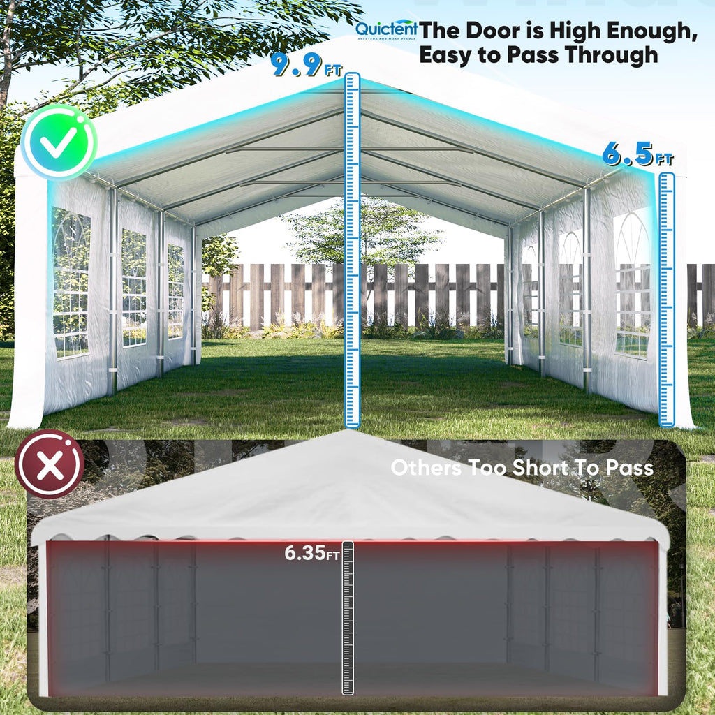 20'x20' Heavy Duty Party Tent Outdoor Canopy with Church Windows