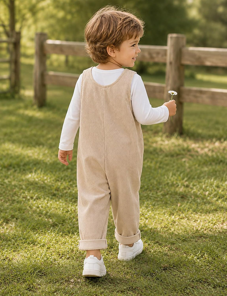 Baby Corduroy Overalls Toddler Boy Girl Fall Romper