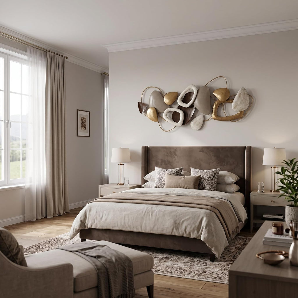 Large 3D Metal Wall Decor, Nature-Inspired Design