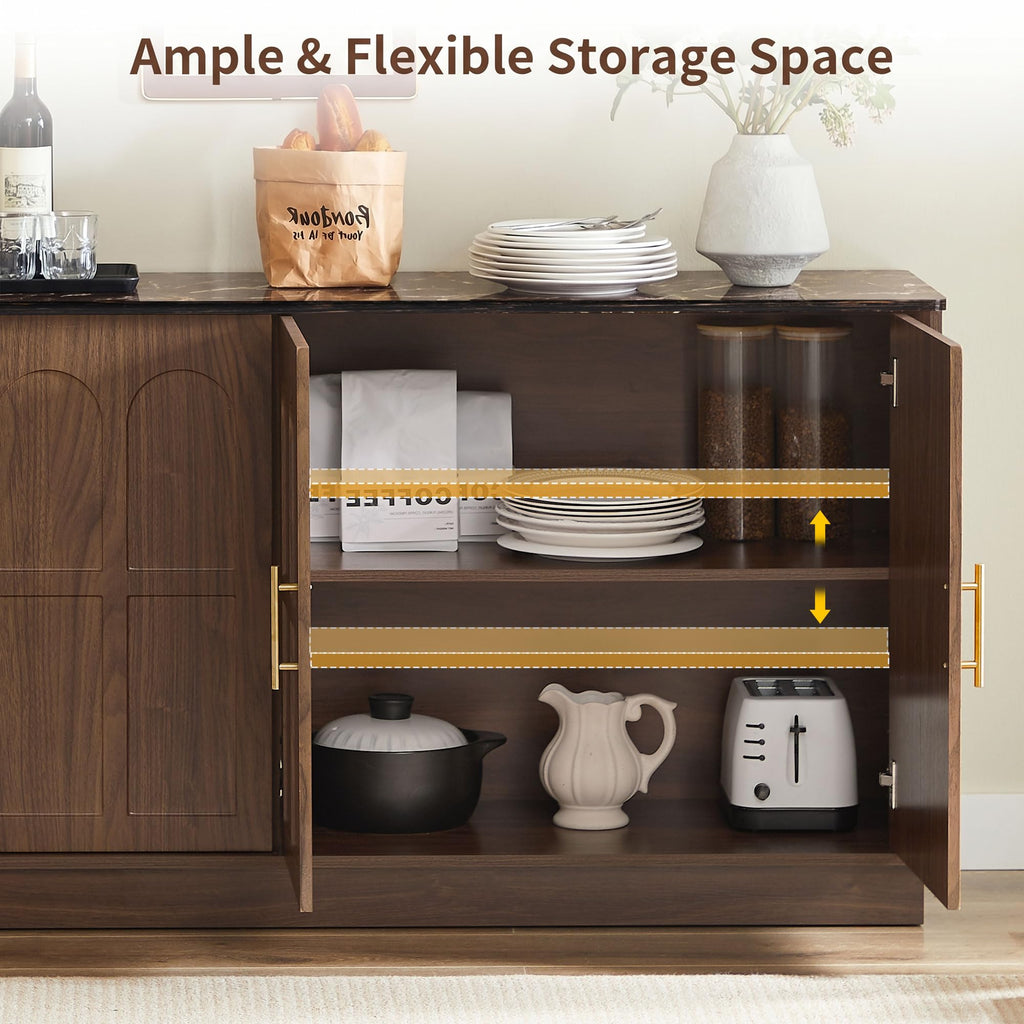 66.5" Sideboard Buffet Cabinet with Storage, Modern Credenza