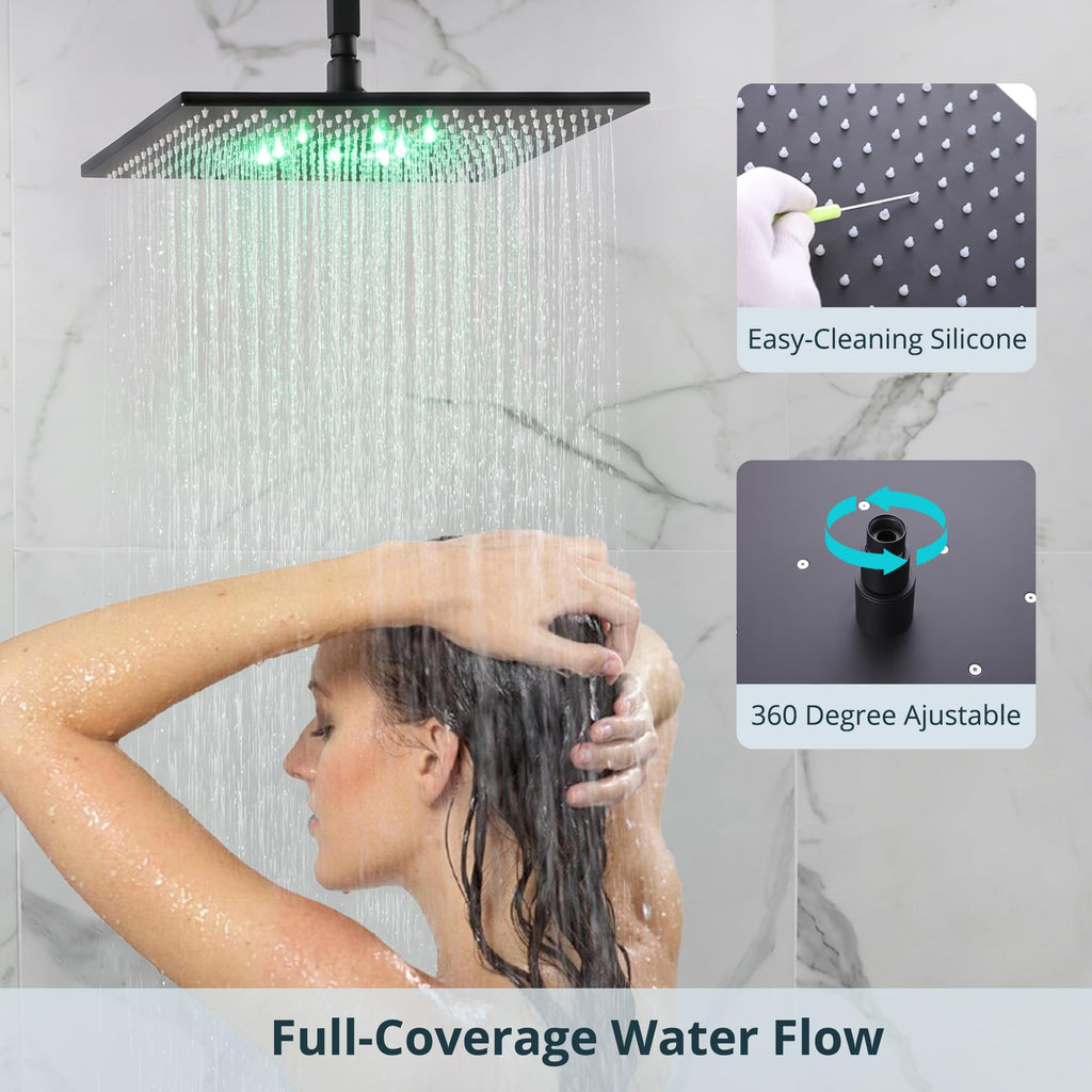 16 Inch Rainfall Shower System Ceiling Shower Head with Handheld