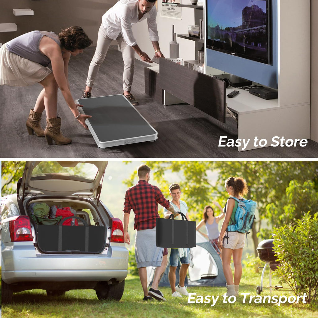 78" Portable Bar Table, 2-Tier Shelves, Mobile Bar Table for Events, Party, Camping, Picnic, Tradeshow, Indoor with