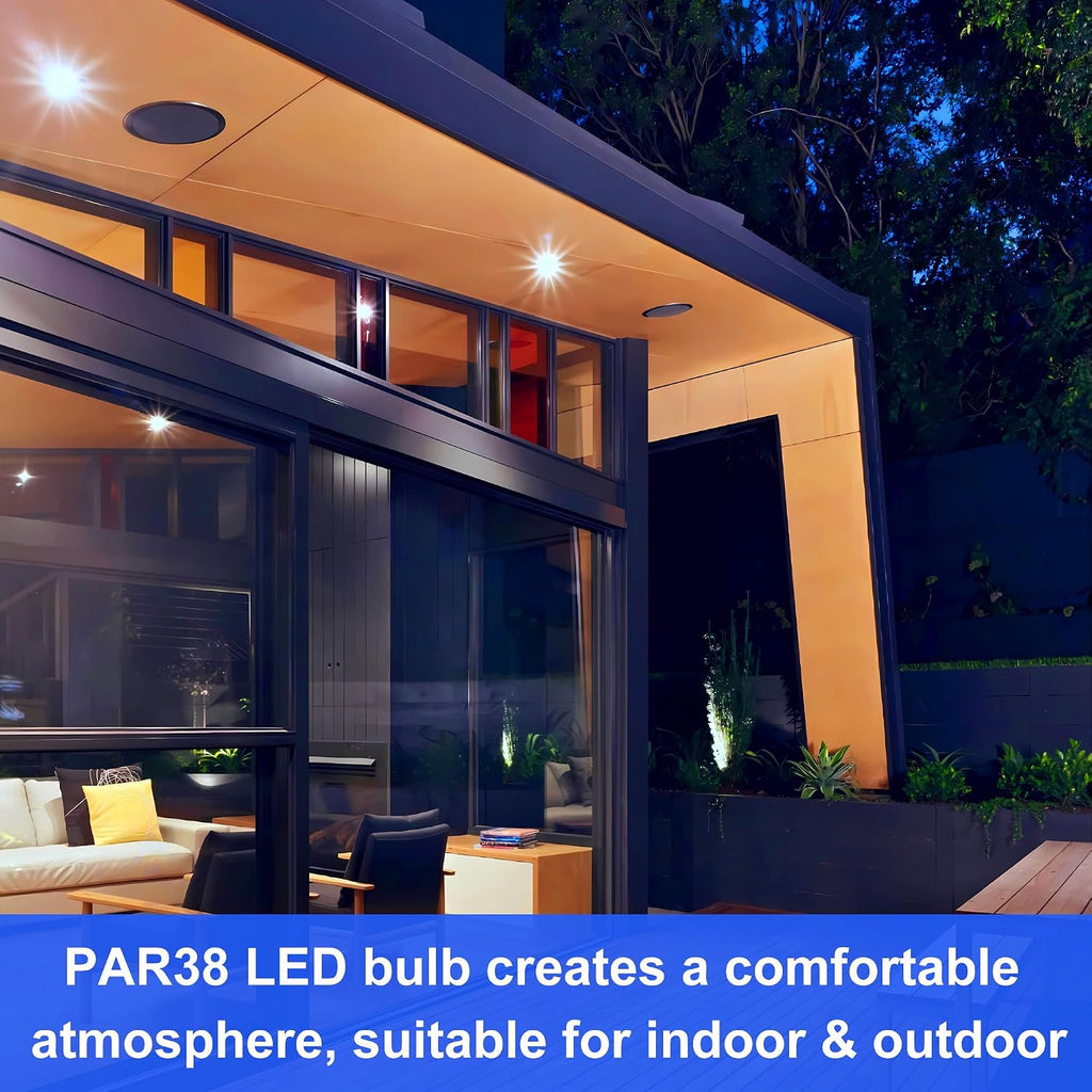 Waterproof PAR38 LED Flood Light Bulb Dimmable 15W 120V 5000K