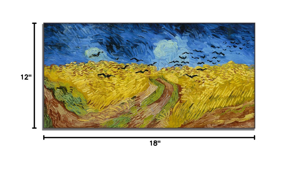 Vincent Van Gogh Wheat Field With Crows Poster Natural Wilderness Landscape Poster Multi-Color Colorful Fine Art Oil