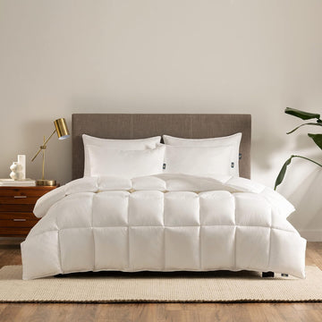 Down Illusion All Season Hypoallergenic Down Alternative Comforter with Corner Loops, King/Cal King,