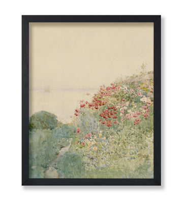 Vintage Botanical Poster - Retro Floral Print - Gift for Artist, Florist - Field of Poppies, Landscape, Flowery